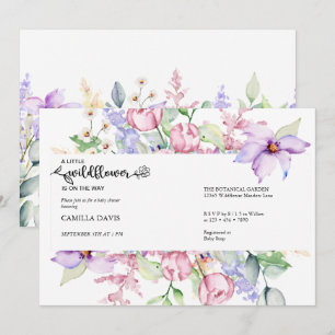 Wildblume   Botanical Baby Shower Inv Einladung