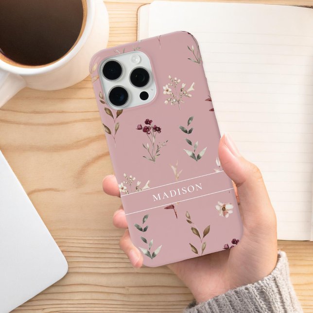 Wildblume Botanischer Blumenkohl Personalisiert Case-Mate iPhone Hülle (Von Creator hochgeladen)