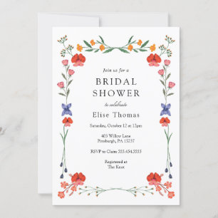 Wildblume Botanischer Garten Brautparty Einladung