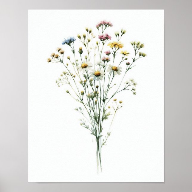 Wildblume Bouquet 2 Poster (Vorne)
