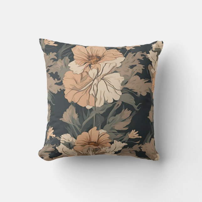 Wildblume Bouquet Cotattcore - Art Nouve D15 Kissen (Vorderseite)