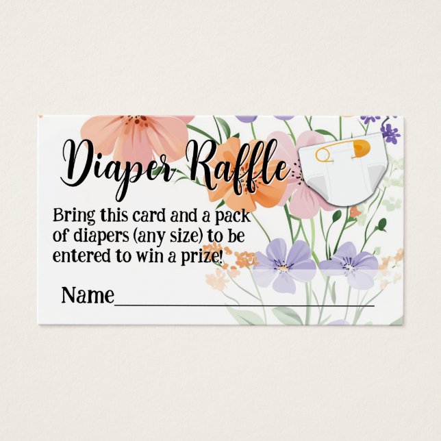 Wildblume Bouquet Floral Girl Windelwaschmaschine (Vorderseite)