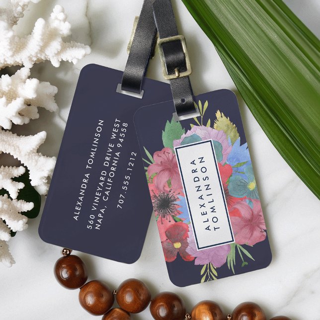 Wildblume Bouquet Personalisiert Gepäckanhänger (Von Creator hochgeladen)