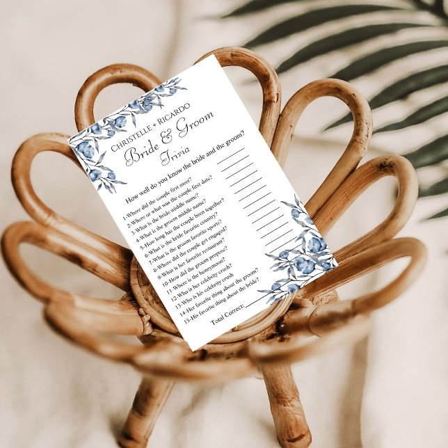 Wildblume Braut & Bräutigam Trivia Brautparty Ankündigung (Von Creator hochgeladen)