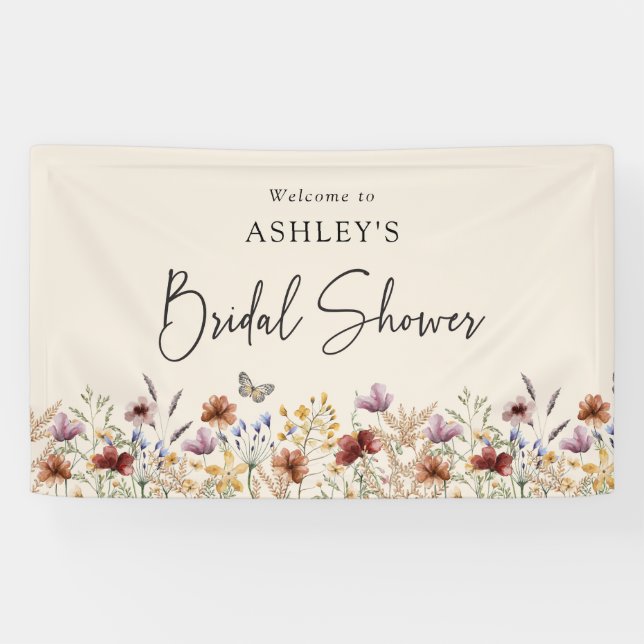 Wildblume Brautparty Banner (Horizontal)