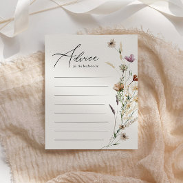 Wildblume-Brautparty-Beratungskarte