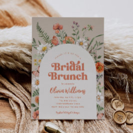 Wildblume Brautparty Brunch Einladung