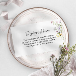 Wildblume Brautparty Display Dusche Begleitkarte