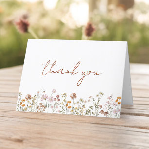 Wildblume Brautparty Floral Boho Garden Dankeskarte