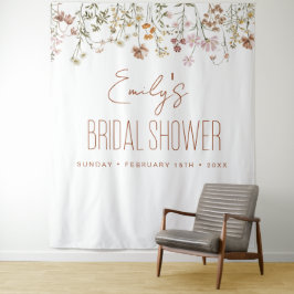 Wildblume Brautparty Garten in Blühen Wandteppich