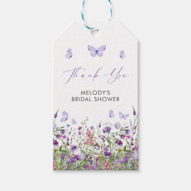 Wildblume-Brautparty Geschenkanhänger (Vorderseite)