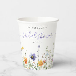 Wildblume Brautparty Pappbecher