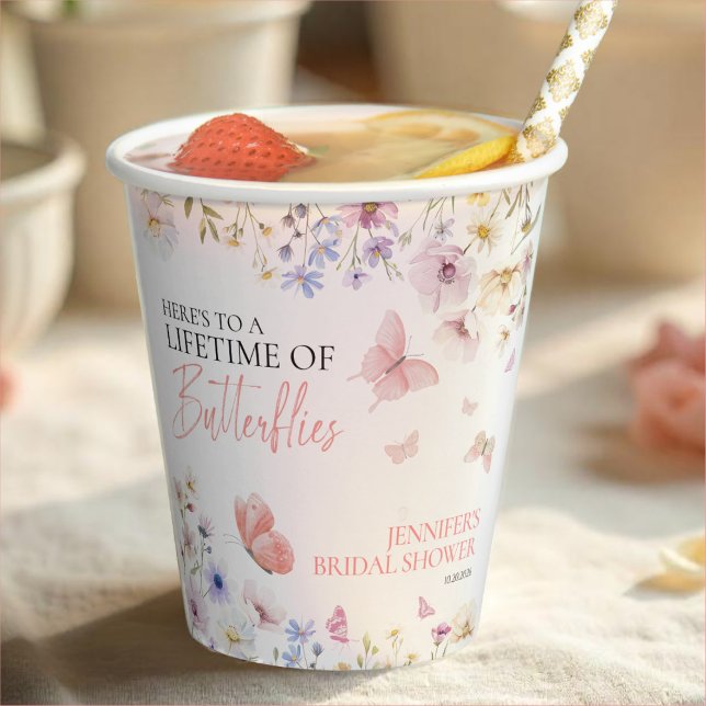 Wildblume-Brautparty Pappbecher (Von Creator hochgeladen)