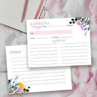 Wildblume Brautparty Rezept Karte