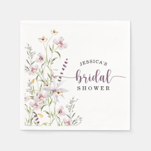 Wildblume Brautparty Rustikale Flora Serviette