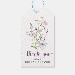 Wildblume Brautparty Rustikale Flora Vielen Dank Geschenkanhänger