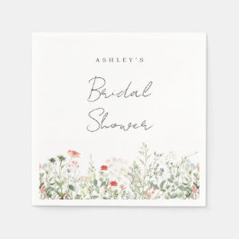 Wildblume Brautparty Serviette