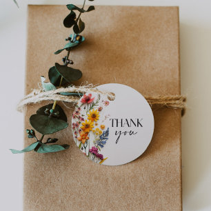 Wildblume-Brautparty-Tags für gepresste Blume Geschenkanhänger
