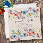 Wildblume Bridal Brunch mit Bride Floral Einladung<br><div class="desc">Wildblume Brunch mit BrBide Brautdusche Einladung mit wilden Blume in Aquarell. Dieses rustikale botanische Landbild hat hübsche Grenzen von Wildblumen, darunter zwielichtige Mohnblütenblume, Schmetterlingsklee und Bluebell. Eine elegante, moderne Blume mit mädchenhaftem böhmischen Gartenthema. Bitte stöbern Sie in meinem Shop in der Wildblume Charm Kollektion für alternative Brautduscheinladungen und passende Artikel....</div>