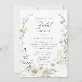 Wildblume Bridal Dusche Wasserfarbe Einladung