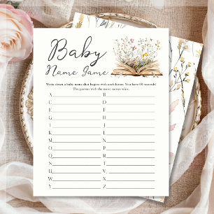 Wildblume Buch Thema Babyname-Spielblätter