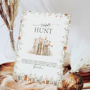 Wildblume Buch Themenklingeljagd Brautparty Sockelschild