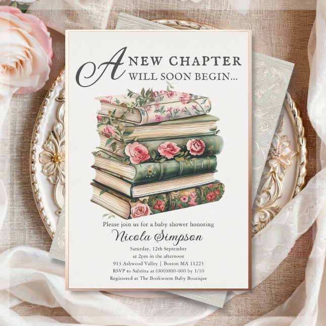 Wildblume Buchen Babyduschenfoil Einladung (Von Creator hochgeladen)