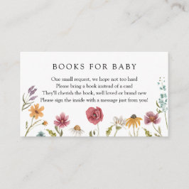 Wildblume-Bücher für Babyanfragen Begleitkarte