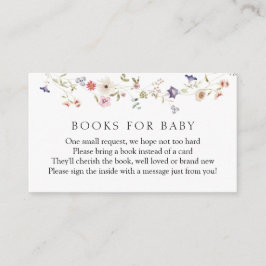 Wildblume-Bücher für die Babyverpackungskarte Begleitkarte