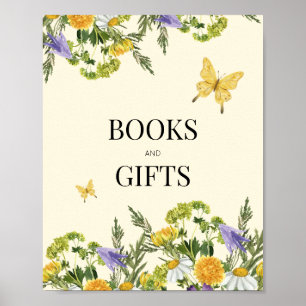 Wildblume Bücher und Geschenke Kinderdusche Poster
