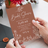 Wildblume Burnt Orange Terracotta Brautparty