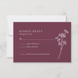 Wildblume Burnt Orange Wedding RSVP Card