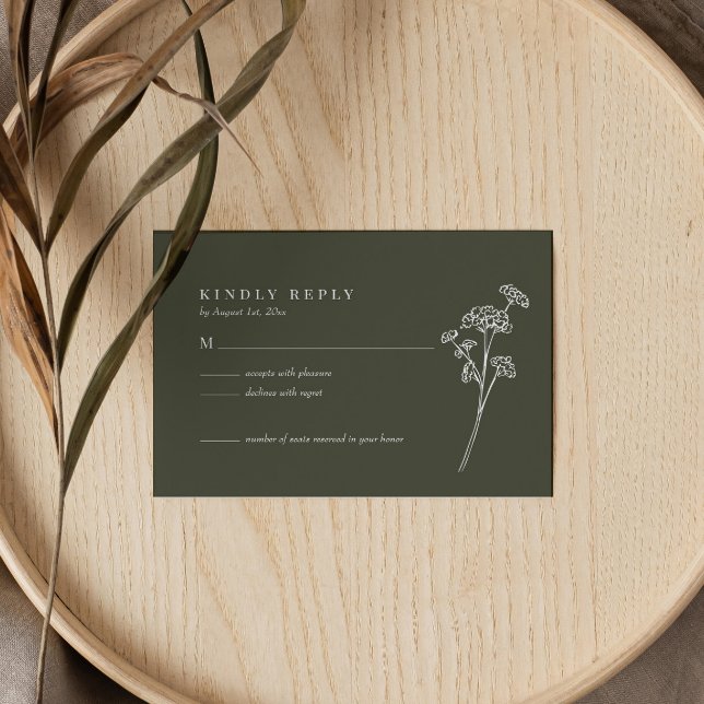 Wildblume Burnt Orange Wedding RSVP Card (Von Creator hochgeladen)