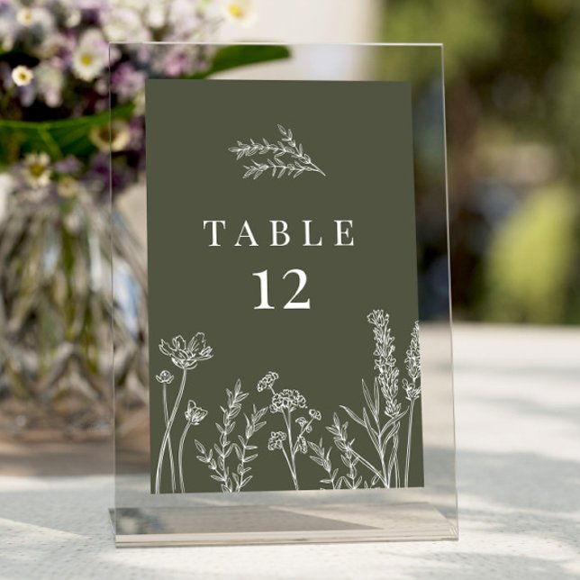 Wildblume Burnt Orange Wedding Tischnummer (Von Creator hochgeladen)