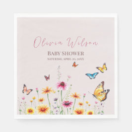 Wildblume Butterfly Baby in Bloom Baby Dusche Serviette
