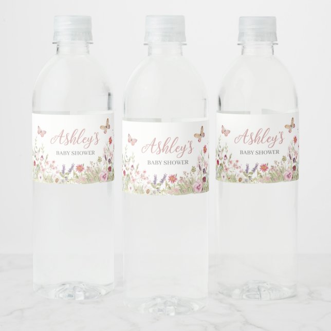 Wildblume Butterfly Babydusche (Flaschen)