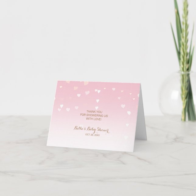 Wildblume Butterfly Babydusche Dankeskarte (Vorderseite)