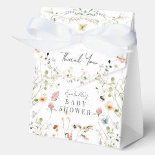 Wildblume Butterfly Bee Watercolor Babydusche Geschenkschachtel