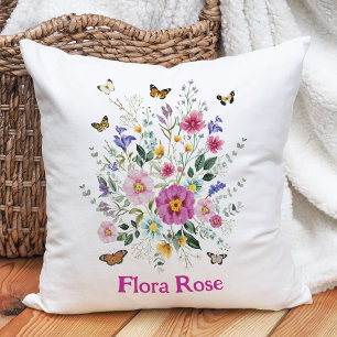 Wildblume Butterfly Garden Baby Girl Kissen