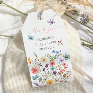 Wildblume Butterfly Garden Babydusche Geschenkanhänger