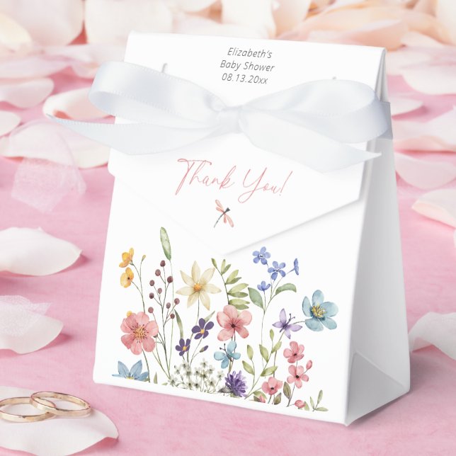 Wildblume Butterfly Garden Babydusche Geschenkschachtel (Hochzeit)