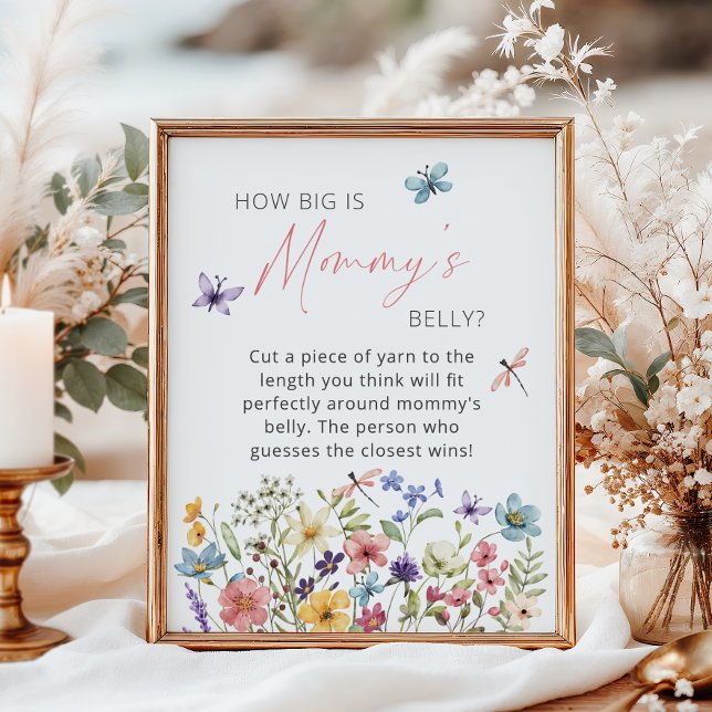 Wildblume Butterfly Wie groß ist Mama's Bauch Poster (Von Creator hochgeladen)