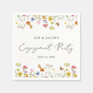 Wildblume Butterfys Boho Engagement Party Serviette