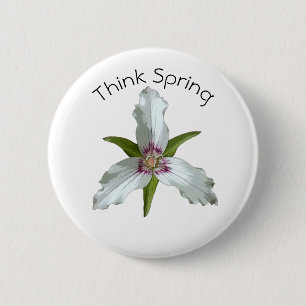 Wildblume-Button für die gezeichnete Trillium-Fede Button