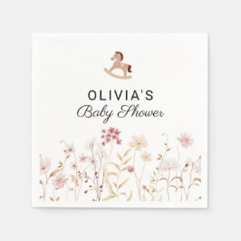 Wildblume Chic Floral Boho Babyduschpapier Serviette