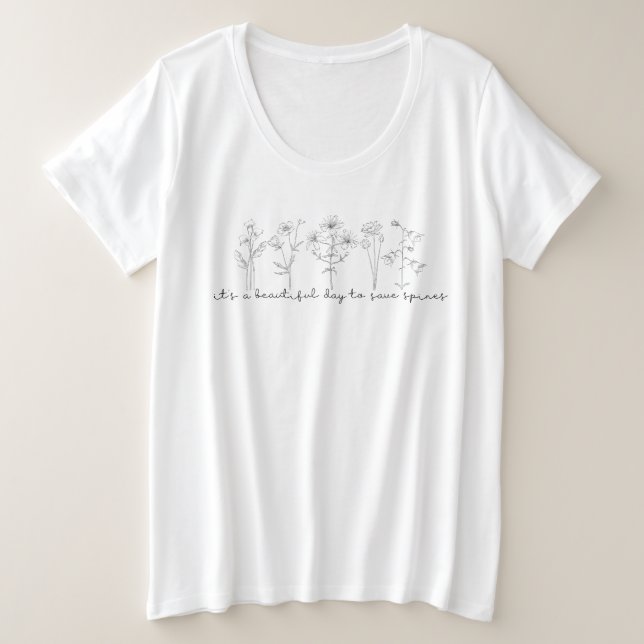 Wildblume Chiropraktik, Chiropraktik, Chiro, Große Größe T-Shirt (Design vorne)