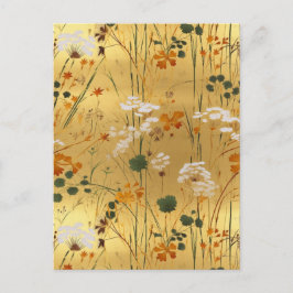 Wildblume Chiyogami Postkarte