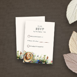Wildblume Cowgirl Rustic Floral Simple RSVP Karte