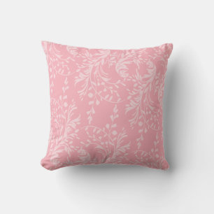 Wildblume Damast rosa Pastellkissen Kissen