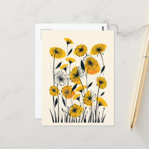 Wildblume Dandelion Postkarte